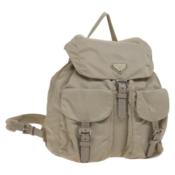 PRADA Backpack Nylon Ivory Silver - Picture 1 of 13